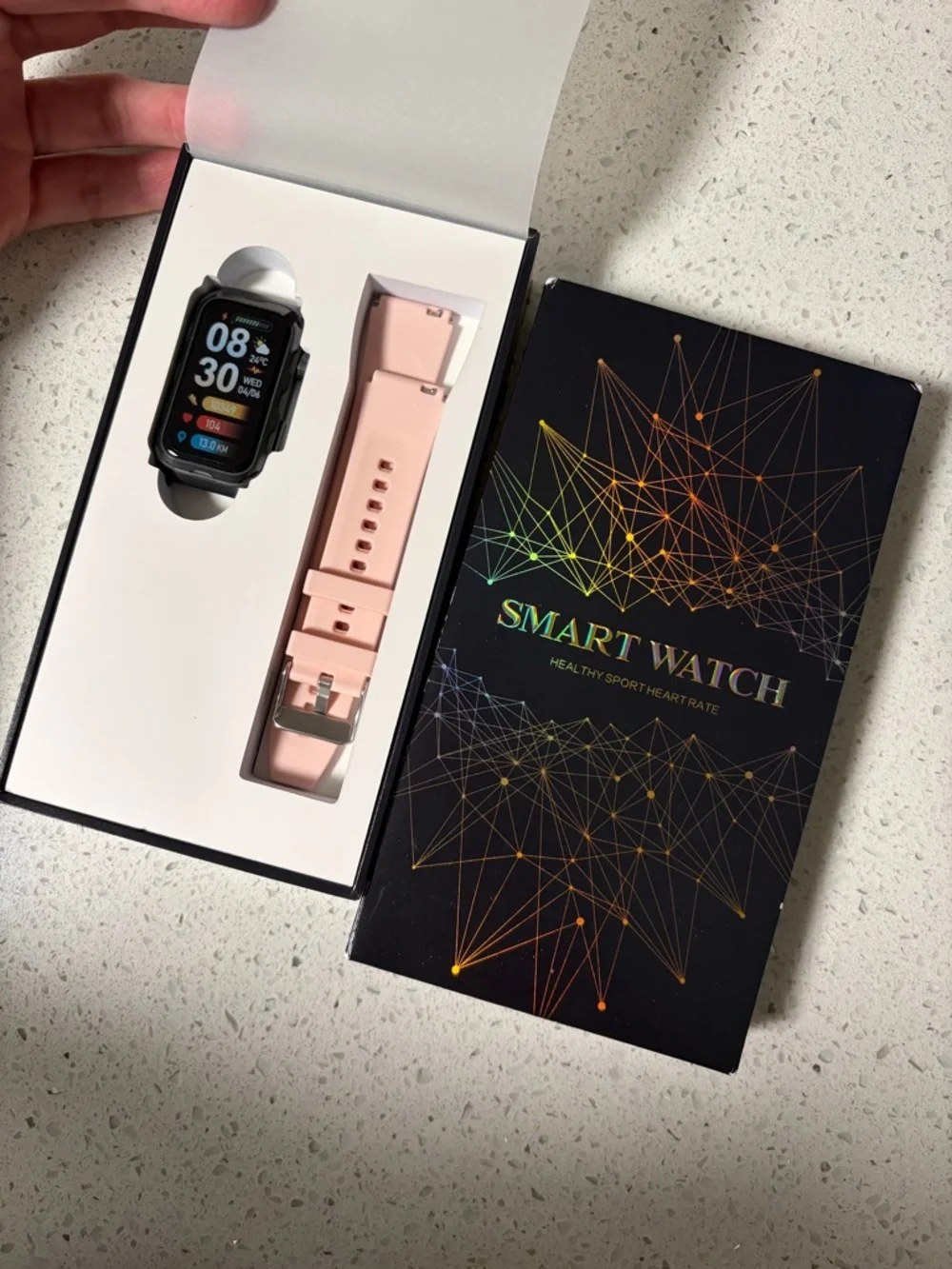 NIB Smart Watch - Black and Rose pink